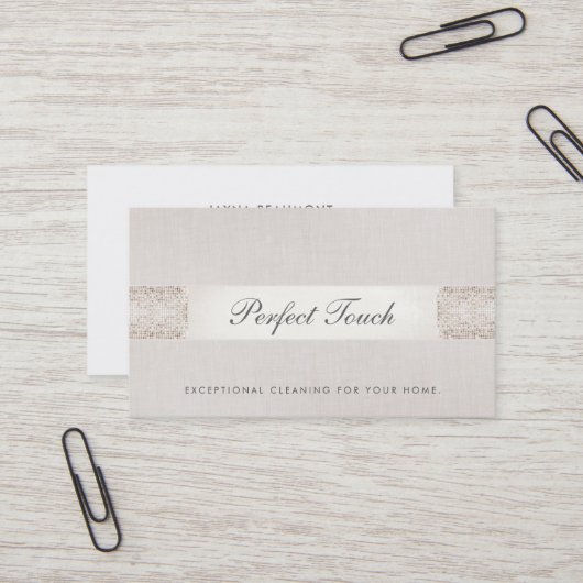 シークインとリネンハウスクリーナー清掃サービス 名刺 (正面/裏面インサイチュ)