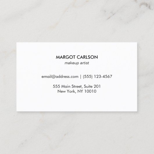 シークインと金ゴールドライトピンクまつげエクステンション 名刺 (裏面)