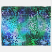 シークインカラフルズルック鏡パターン5 フリースブランケット (正面(横))