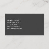 シークイングリッター金ゴールドフローラルパターン 名刺 (裏面)