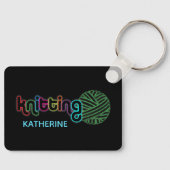 シークイングロー編み物 キーホルダー (正面)