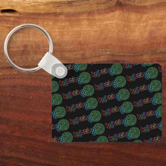 シークイングロー編み物 キーホルダー (裏面)