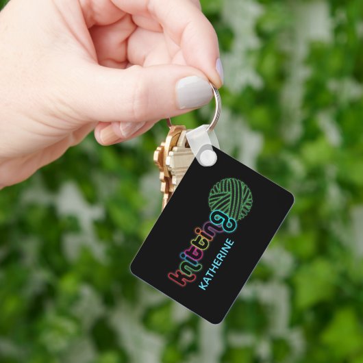 シークイングロー編み物 キーホルダー (手)