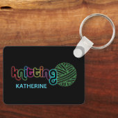 シークイングロー編み物 キーホルダー (正面)