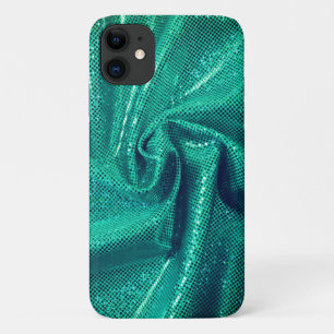 シークインスパークルグリッターティール(緑がかった色)緑 iPhone 11 ケース