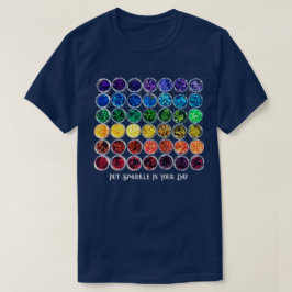 シークインスパーソナライゼーション文字ブルーコットン Tシャツ
