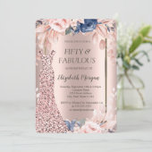 シークインズドレスバラ金ゴールドフローラ50th誕生日 招待状 (スタンド正面)