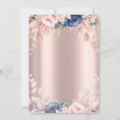 シークインズドレスバラ金ゴールドフローラ50th誕生日 招待状 (裏面)