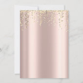 シークインズドレスバラ金ゴールド60th誕生日 招待状 (裏面)