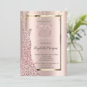 シークインズドレスバラ金ゴールド70th誕生日 招待状 (スタンド正面)