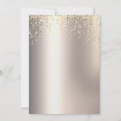 シークインバラ金ゴールドドレスアイボリー70th誕生日 招待状 (裏面)