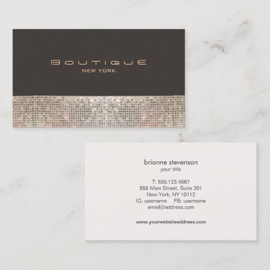 シークインフェイクズとスエードファッションブティック 名刺 (正面/裏面)