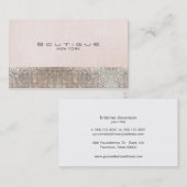 シークインフェイクズアンドリネンキュートピンクシックブティック 名刺 (正面/裏面)