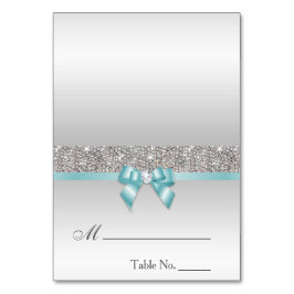 シークインフェイクズライトティール（緑がかった色）ブルーボウ座席表 テーブルナンバー