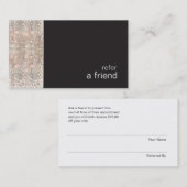 シークインフェイクズ美しいサロンフレンドブラックを参照 紹介カード (正面/裏面)