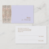 シークインフェイクズ美しいサロンフレンドラベンダー参照 紹介カード (正面/裏面)