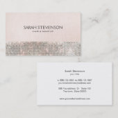 シークインフェイクズ&リネンかわいいピンクファッション&美しい 名刺 (正面/裏面)