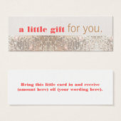 シークインフェイクヘアサロンとスパギフト証明書 (正面&裏面)