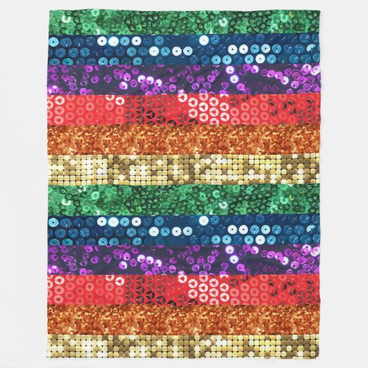 シークインプライドフラグ毛布 フリースブランケット (正面)