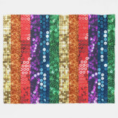 シークインプライドフラグ毛布 フリースブランケット (正面(横))