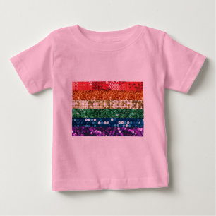 シークインプライドフラグ ベビーTシャツ