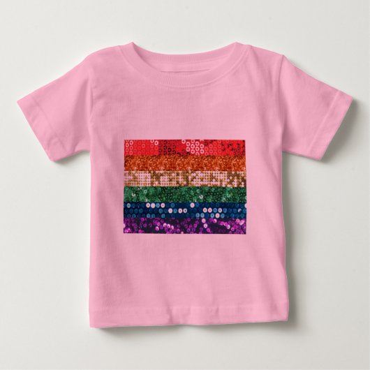 シークインプライドフラグ ベビーTシャツ (正面)