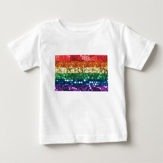 シークインプライドフラグ ベビーTシャツ (正面)