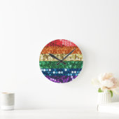 シークインプライドフラグ ラウンド壁時計 (ホーム)