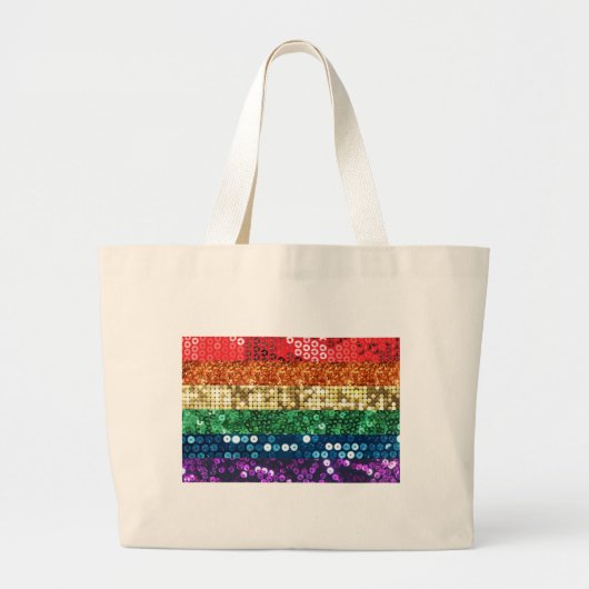 シークインプライドフラグ ラージトートバッグ (正面)