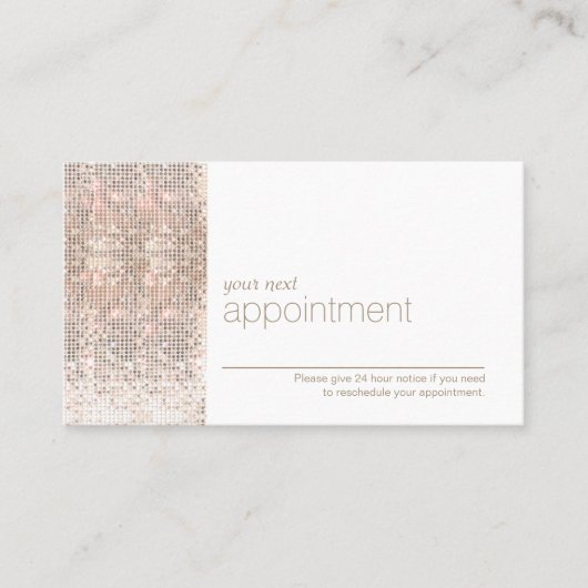 シークインモダンヘアサロンアポイントメントアラーム 予約カード (正面)