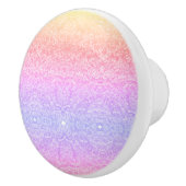 シークインレースパターンのグラデーションピンクの金ゴールド紫 セラミックノブ (右)