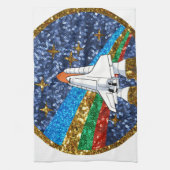 シークイン宇宙船 キッチンタオル (縦)