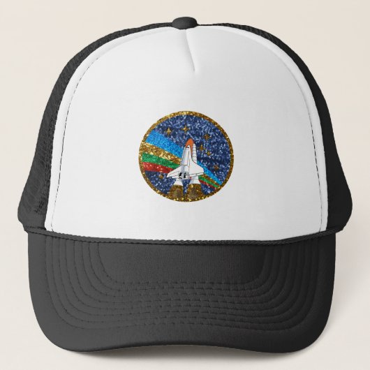 シークイン宇宙船 キャップ (正面)