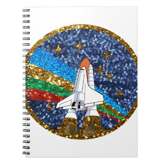 シークイン宇宙船 ノートブック (正面)