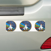 シークイン宇宙船 バンパーステッカー (車上)