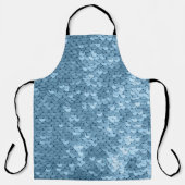 シークイン生地：スカイブルーきらめく。 エプロン (正面)