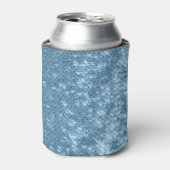 シークイン生地:スカイブルーきらめく。 缶クーラー (缶正面)
