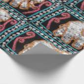 シークイン象の包み紙 ラッピングペーパー (角)