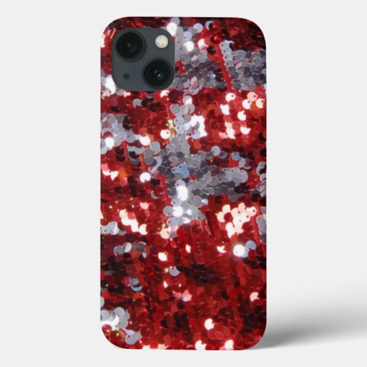シークイン赤と白ズiPadきらきら光るケース Case-Mate iPhoneケース (裏面)