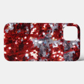 シークイン赤と白ズiPadきらきら光るケース Case-Mate iPhoneケース (裏面 (横))