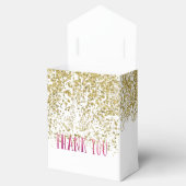 シークイン金ゴールドとバラ水彩色ありがとう フェイバーボックス (オープン)