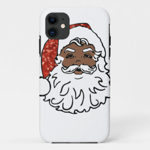 シークイン黒サンタクロース iPhone 11 ケース