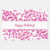 シークカラフルインとストリーマーパーソナライズされた ラッピングペーパーシート (正面)