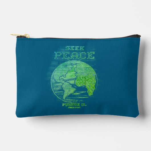 シークピース聖なる書物、 経典カットソーバッグ アクセサリーポーチ (正面)