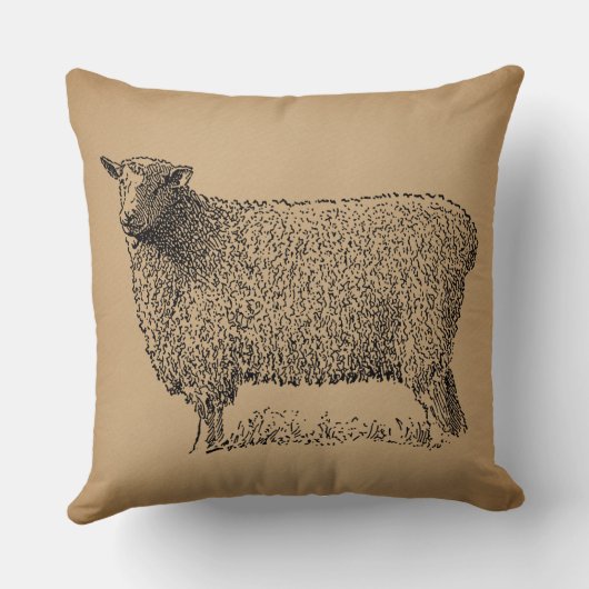 シークラシックプアートイラストレーションアンティークファームアニマル クッション (裏面)