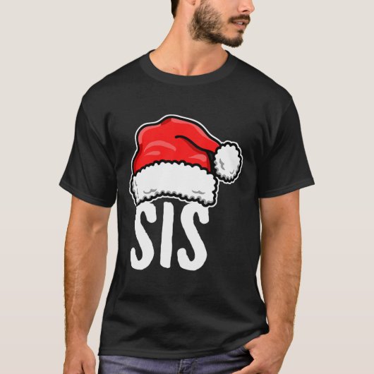 シークリスマスサンタファミリーマッチングパジャマ姉妹 Tシャツ (正面)