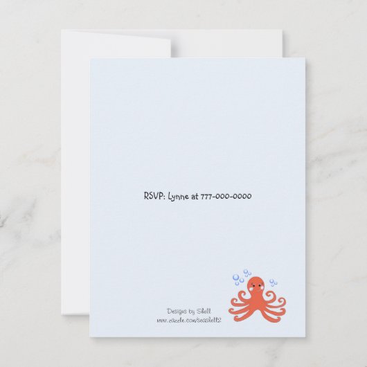 シークリターズバースデーパーティーの招待 招待状 (裏面)