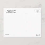 シークリフビーチ夕日。カリフォルニア州サンタクルーズ。 ポストカード (裏面)