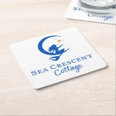 シークレセントコテージコースター スクエアペーパーコースター (アングル)