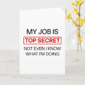 シークレッおもしろいト・ジョブ・マグ – "私の仕事は最高機密であり、ない カード (黄色い花)